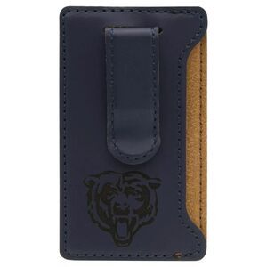 NFL Chicago Bears Leather Stick-on Wallet Money Clip For Phones